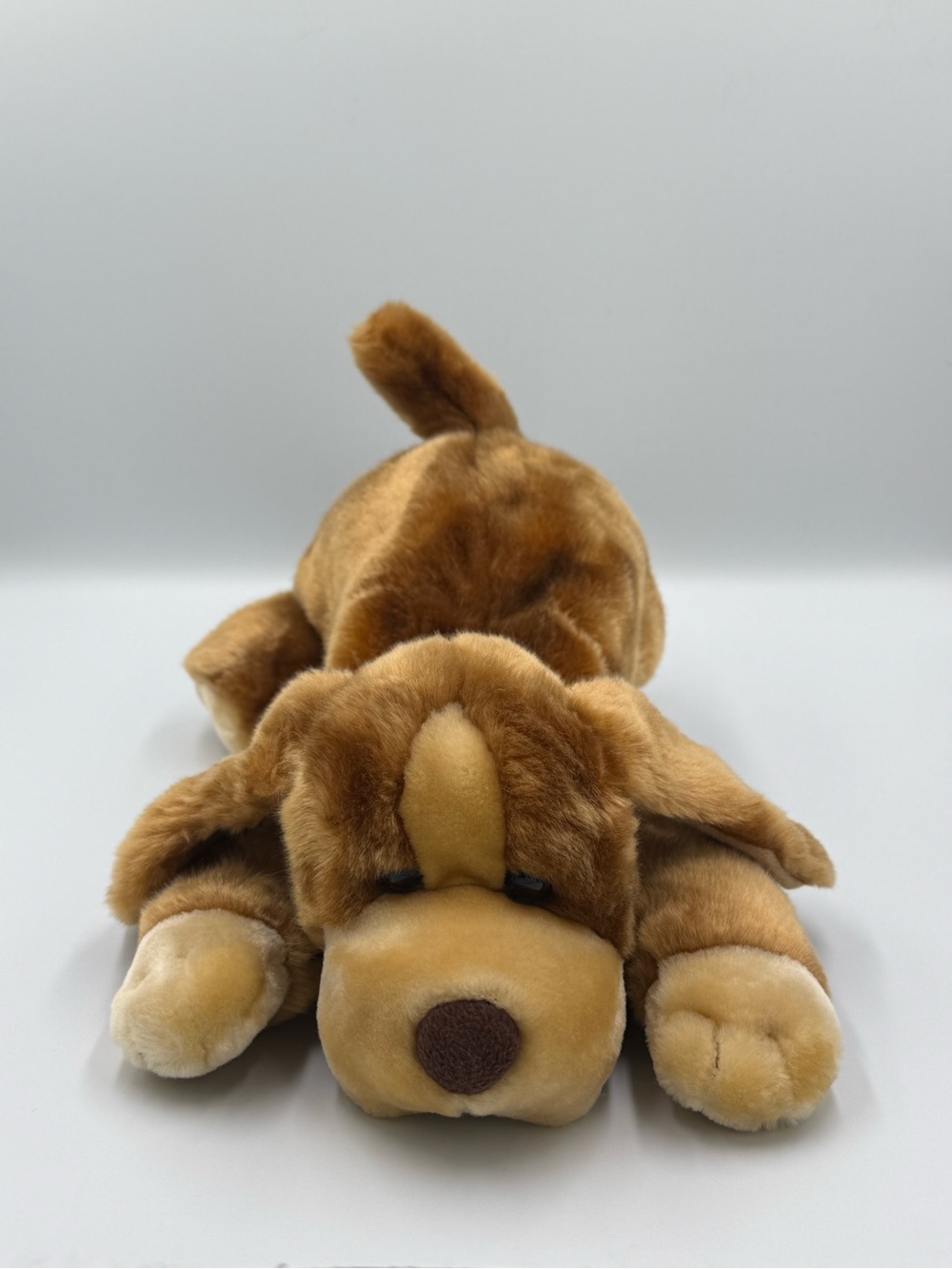 Vintage Toys R Us Animal Alley Darby Dog Plush Stuffed Animal Laying Puppy